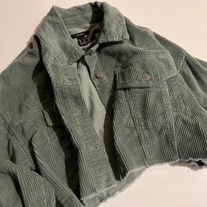 Corduroy green olive jacket in size Small Women, by Forever 21